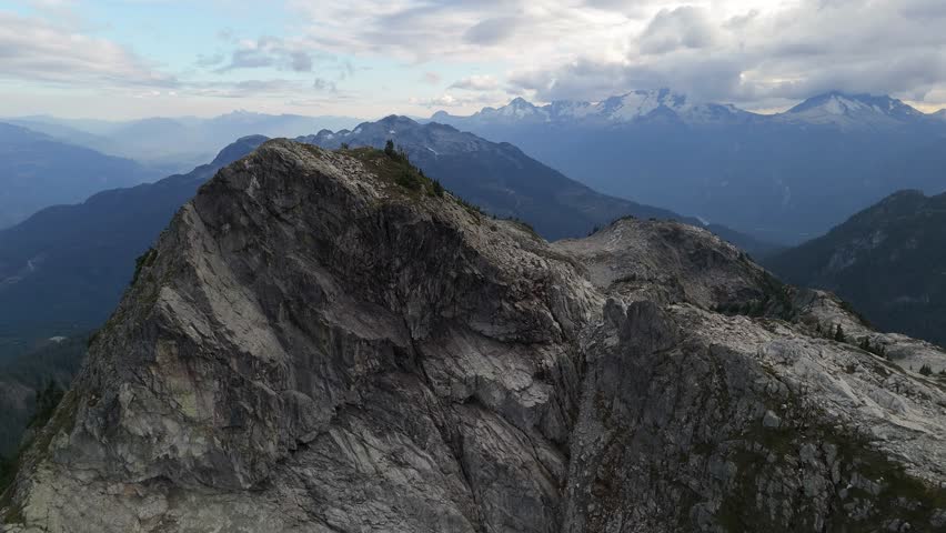 Majestic Mountain Peaks and Expansive Landscape in British Columbia, Canada