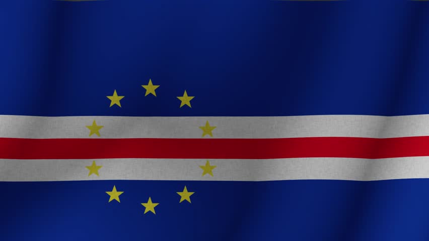 The flag of Cape Verde. The evolving national flag of Cape Verde in 3d format. 1080p HD animation for presentation