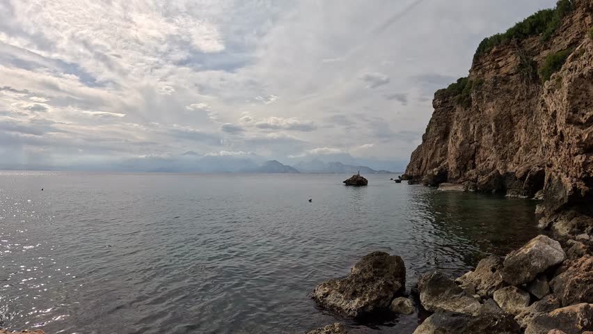 rocky coast of the sea
