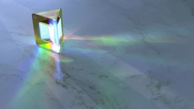 Looping animation of light rays refraction through a prism 3d animation. Dispersion optical effect. Colorful seamless loop 3d motion graphics - Powered by Shutterstock - Get 15% off with code: PIKWIZARD15