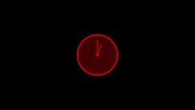 clock icon with moving arrows in 12 hour loop. Stopwatch animation on solid background with Alpha channel. - Powered by Shutterstock - Get 15% off with code: PIKWIZARD15