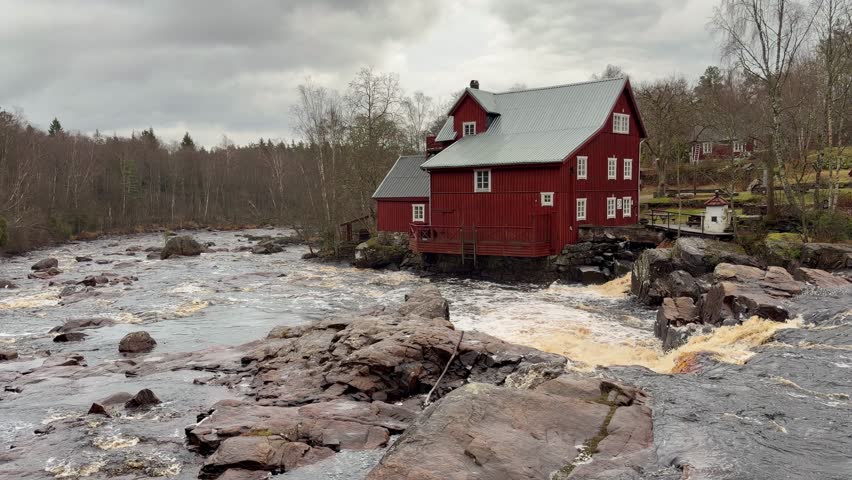 The old mill house by a river on the countryside located in Southern Sweden.
