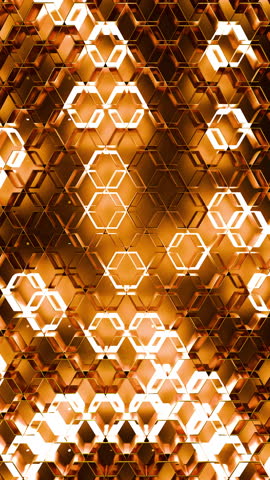 Golden Seamless Geometric Hexagon Pattern is motion footage for festival films and cinematic in celebrate scene. Also good background for scene and titles, logos. 