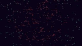 An illustrative map shows interconnected stars forming constellations in the night sky. The celestial bodies are represented by small dots connected by lines - Powered by Shutterstock - Get 15% off with code: PIKWIZARD15