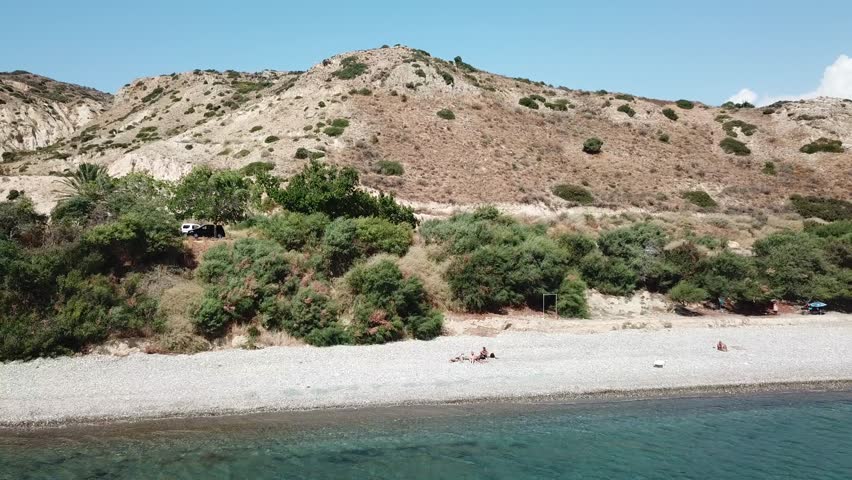 Aerial view of Kourion beach. Limassol. Republic of Cyprus.