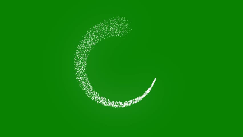 Glitter Line, magic sparkles star trail, fairy dust glowing particles, white twinkling stars, shimmer shine motion, starlight circle sparkle, 4K twinkle FX on green screen background animation