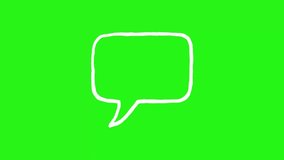 Animated doodle-style speech bubble icon with seamless loop for green screen use - Powered by Shutterstock - Get 15% off with code: PIKWIZARD15