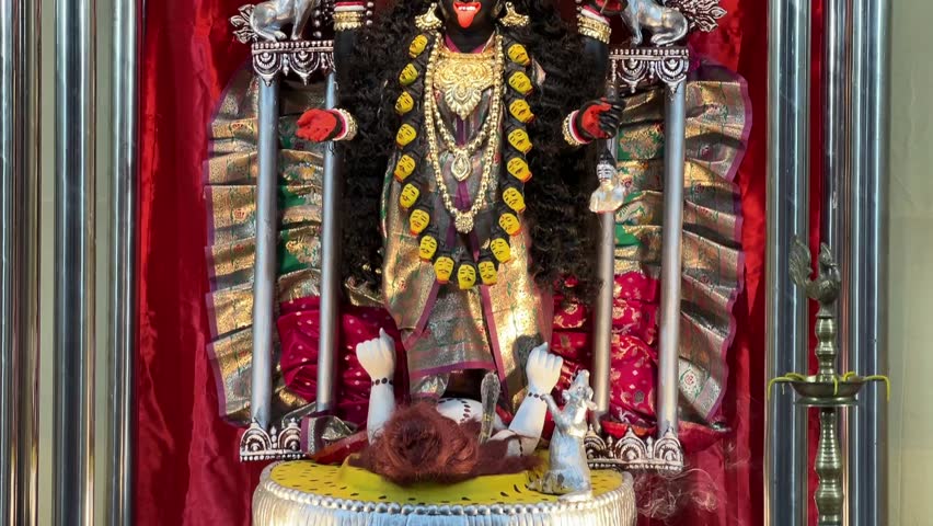 Dakshineswar Kali Maa idol in a Pandal in Kolkata 