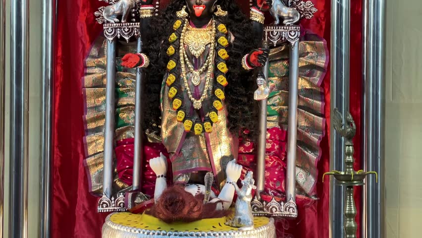 Replica of Dakshineswar Kali Maa at a Pandal in Kolkata