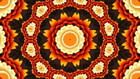 Vibrant Colorful Bloom Flower Shaped Mandala Kaleidoscope Seamless Loop Animation - Powered by Shutterstock - Get 15% off with code: PIKWIZARD15