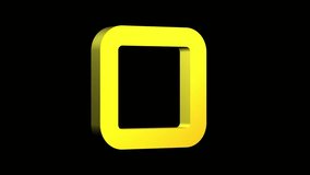 Golden Square Rotating 3D Animation, Luxury Gold Cube Box Icon Loop, Premium Geometric Shape Spinning Motion Graphic - Powered by Shutterstock - Get 15% off with code: PIKWIZARD15