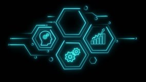 Digital Hexagonal Network with Icons for Skills and Growth abstract analytics - Powered by Shutterstock - Get 15% off with code: PIKWIZARD15