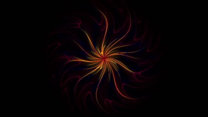 Glowing Neon Fractal Mandala Rotating Loop - Powered by Shutterstock - Get 15% off with code: PIKWIZARD15