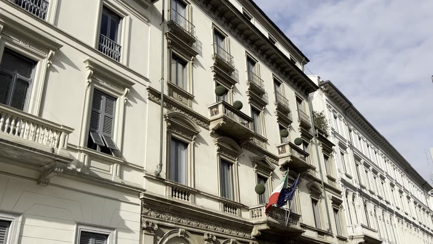 Historic Art Museum Façade in Milan, Italy