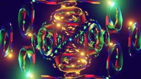 Abstract neon rings sculpture colorful neon tubes swirl in motion glow - Powered by Shutterstock - Get 15% off with code: PIKWIZARD15