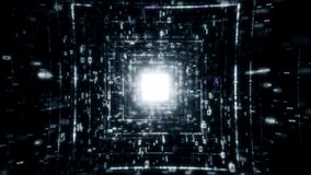 Blue neon digital tunnel of binary code flowing endlessly. 3D Illustration - Powered by Shutterstock - Get 15% off with code: PIKWIZARD15