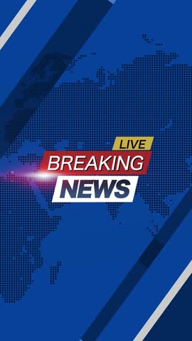 A vertical high-energy breaking news animation featuring a green screen transition, designed for fast-paced intros, urgent updates, and live broadcast visuals.