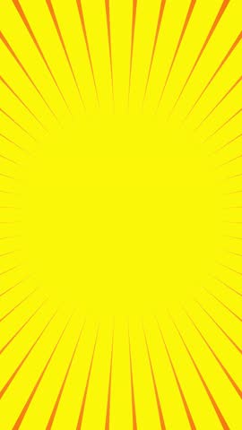Sunbeam backdrop looping, abstract bright retro orange and yellow background with sunburst rays or stripes radiating from center for  design template, 4K Vertical