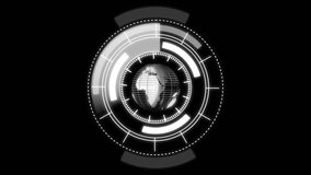 Rotating earth sphere hud animation global network digital interface seamless loop 4k ultra hd. Global network technology hud rotating earth sphere digital interface futuristic animation 4k. - Powered by Shutterstock - Get 15% off with code: PIKWIZARD15