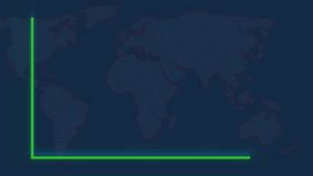 World map animated chart global growth upward trend business economy finance statistics 4k. Global growth animated chart neon green blue data visualization world map business finance 4k. - Powered by Shutterstock - Get 15% off with code: PIKWIZARD15