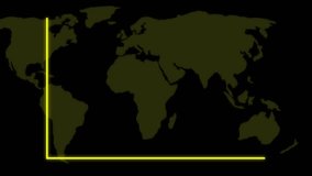 Global business animation yellow bar chart world map 4k ultra hd. Yellow bar chart with world map silhouette black background 4k. - Powered by Shutterstock - Get 15% off with code: PIKWIZARD15