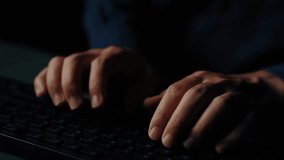 Hands Typing on Keyboard with Digital Disruption Graphics and Data Visualization Elements Emerging from Screen. Asymptotic smart data analytic. - Powered by Shutterstock - Get 15% off with code: PIKWIZARD15