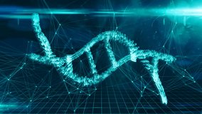 Close-up of a DNA helix molecule derived from stem cells, illustrating genetic engineering, biotechnology, chromosome analysis, and advanced medical research in genetics and molecular biology. - Powered by Shutterstock - Get 15% off with code: PIKWIZARD15