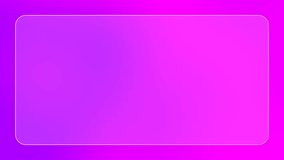 Abstract background animation of transparent round rectangular glass frame on glowing pink and purple colorful gradient - Powered by Shutterstock - Get 15% off with code: PIKWIZARD15