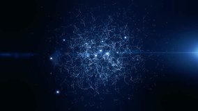 Cloud data storage network featuring glowing cloud icon connected to various file types on digital interface. Technology network protection and analytics. nodes connected lines Abstract background ai - Powered by Shutterstock - Get 15% off with code: PIKWIZARD15