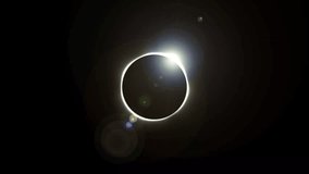 A solar eclipse that forms a white ring, a total solar eclipse in pitch black outer space - Powered by Shutterstock - Get 15% off with code: PIKWIZARD15