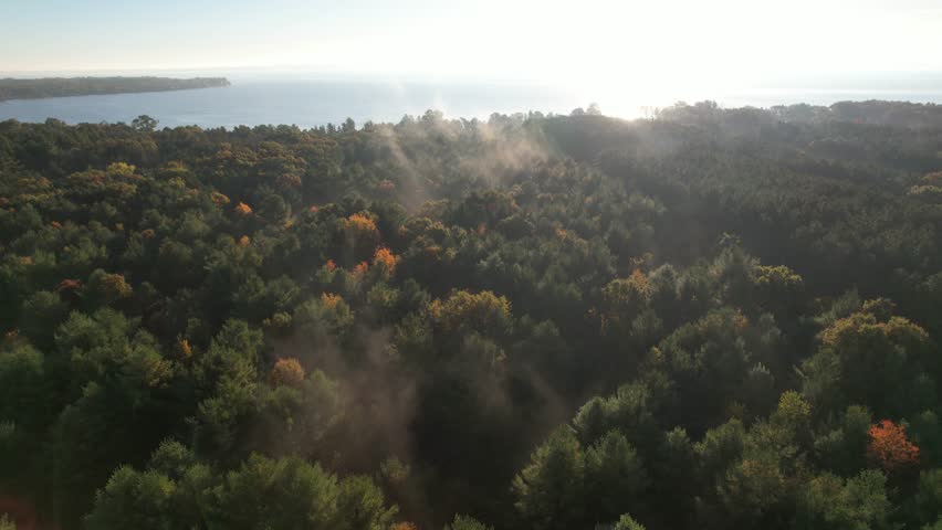 Beautiful and coloring autumn in Wisconsin