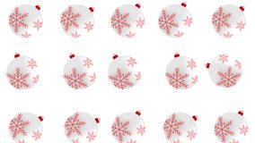 Festive White Baubles with Red Snowflakes Seamless Pattern - Powered by Shutterstock - Get 15% off with code: PIKWIZARD15