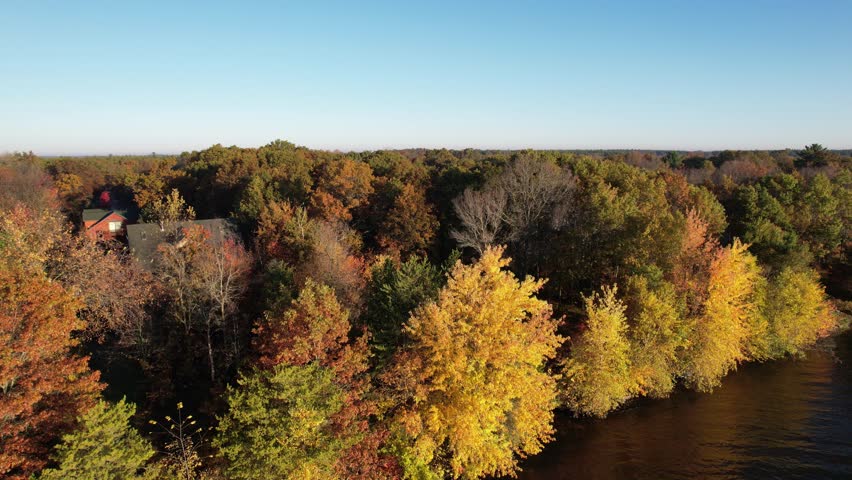 Beautiful and coloring autumn in Wisconsin