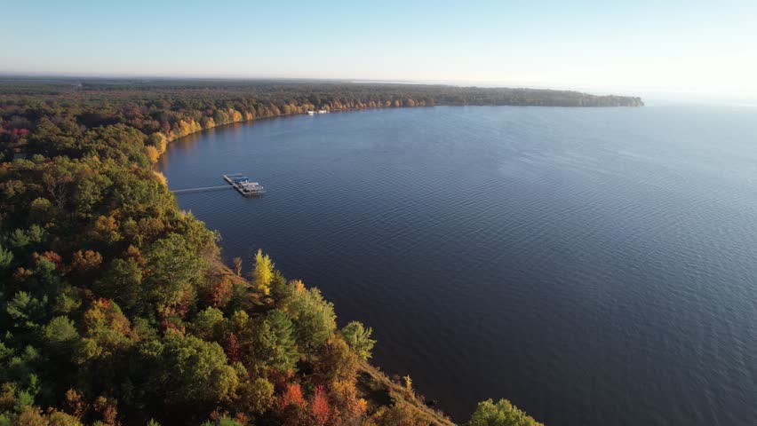 Beautiful and coloring autumn in Wisconsin