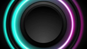 Blue and purple glowing neon circles frame abstract future background. Seamless looping smooth glowing motion design. Video animation Ultra HD 4K 3840x2160 - Powered by Shutterstock - Get 15% off with code: PIKWIZARD15