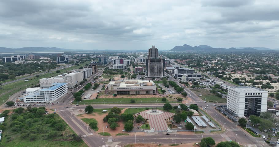 Gaborone central business district (CBD) in Botswana, Africa