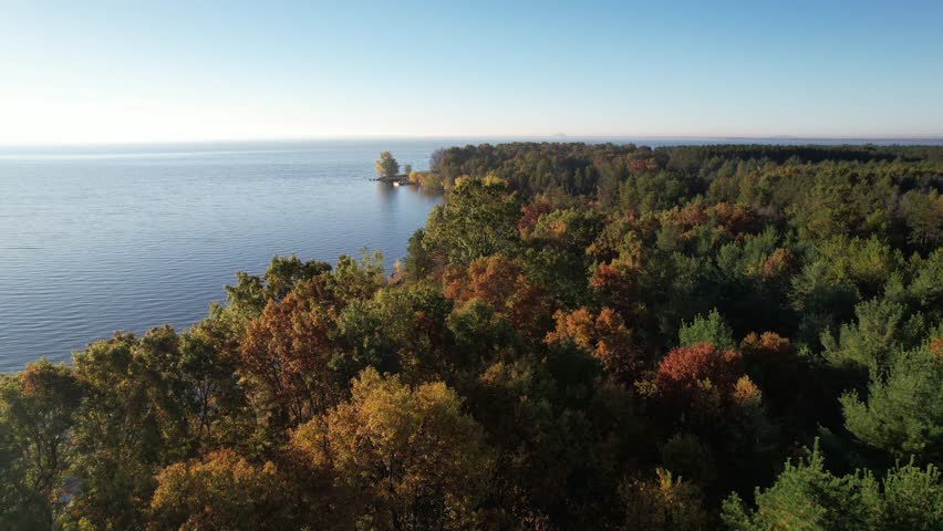 Beautiful and coloring autumn in Wisconsin