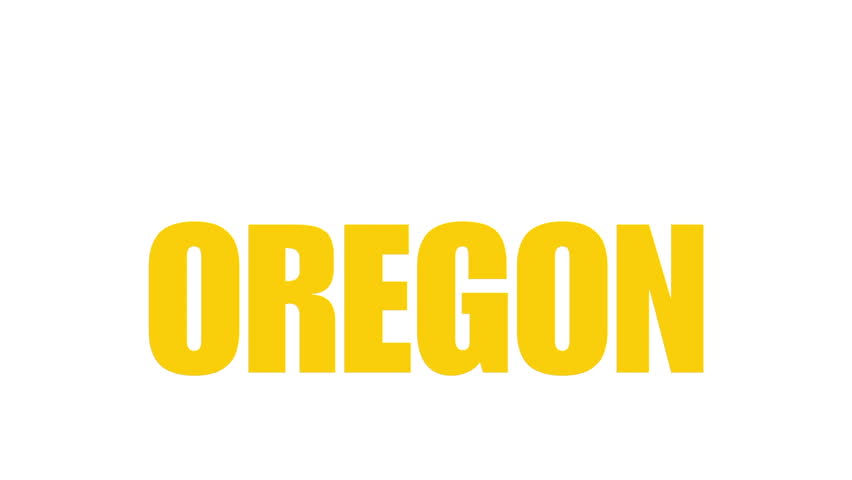 Oregon state map animated word cloud 