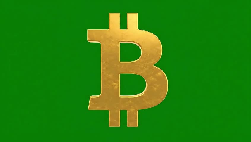 Gold bitcoin coin symbol looped rotation on green screen chroma key background 3d animation 4k video loop. Cryptocurrency sign. Crypto trading, financial market. Digital currency - Powered by Shutterstock - Get 15% off with code: PIKWIZARD15