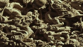 Intricate Chinese Dragon Wall Relief Carving Close Up - Powered by Shutterstock - Get 15% off with code: PIKWIZARD15