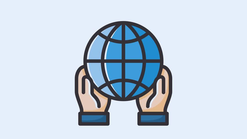 A modern animated global business icon featuring a rotating world, digital network lines, and corporate symbols. Ideal for representing worldwide services, international trade, finance, technology, te - Powered by Shutterstock - Get 15% off with code: PIKWIZARD15