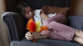 child holds Thanksgiving turkey craft. DIY gift for thanksgiving day. paper craft for kids. create art for children. - Powered by Shutterstock - Get 15% off with code: PIKWIZARD15