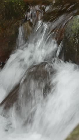 Rapid river water sweeping over rocks in a never-ending stream.
