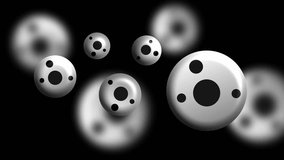 Multiple 3D spheres featuring void like centers arranged on soft glowing background - Powered by Shutterstock - Get 15% off with code: PIKWIZARD15