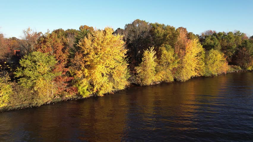 Beautiful and coloring autumn in Wisconsin