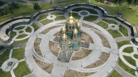 Drone Side Movement around Cathedral Complex