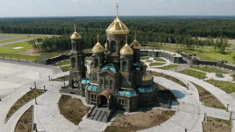 Aerial View of Cathedral of the Russian Armed Forces in Kubinka