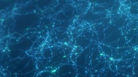 Abstract Digital Mesh of Interconnected Data Nodes - AI, Big Data and Global Network Visualization - 4K loop, 3D render - Powered by Shutterstock - Get 15% off with code: PIKWIZARD15