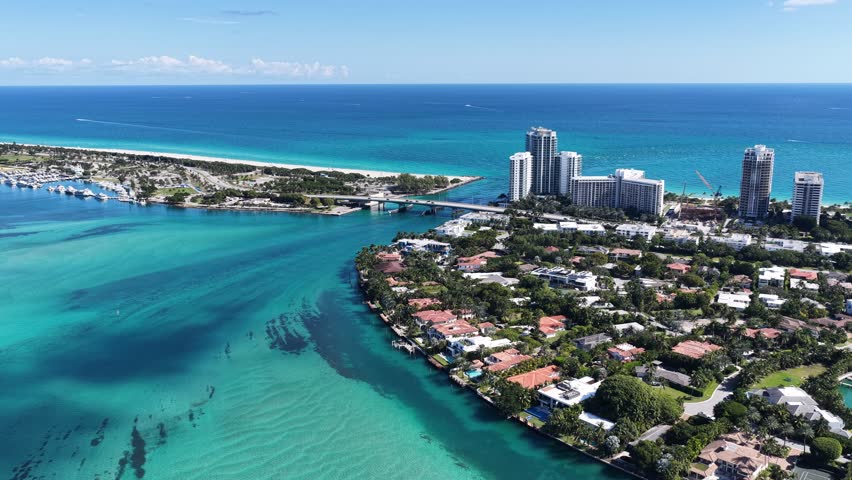 Sunny Isles Skyline At Sunny Isles Beach In Florida United States. Beach Landscape. Bay Harbor Scenery. Downtown District. Sunny Isles Skyline At Sunny Isles Beach In Florida. Amazing Cityscape.
