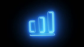 3D Neon Bar Chart Animation | Digital Data Analysis and Statistics Icon - Powered by Shutterstock - Get 15% off with code: PIKWIZARD15